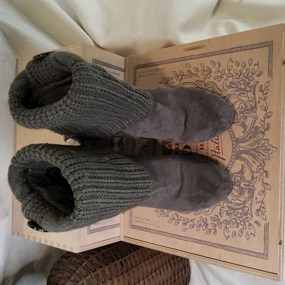 Guess faux leg warmers shoe booties sweater cuff boots 6.5 - Picture 2 of 5